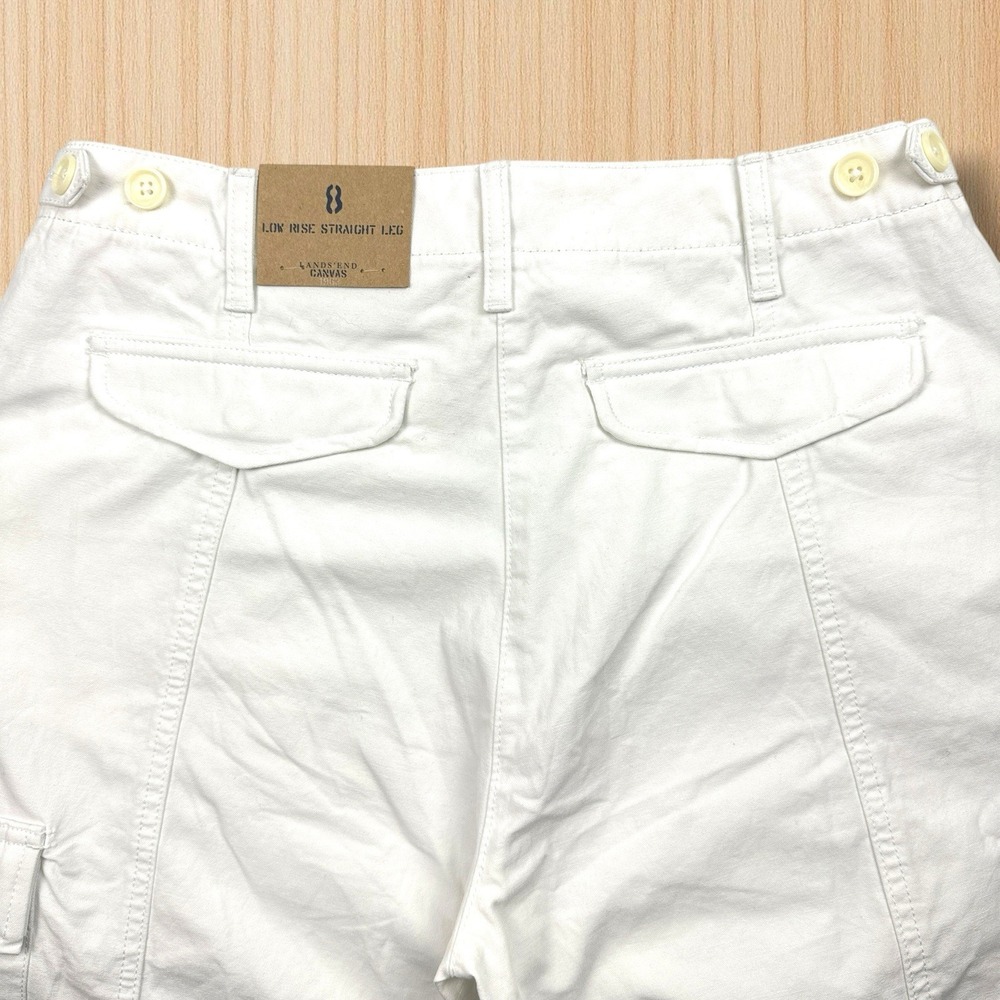 Land's End Women's Size 8 Low Rise Straight Leg Canvas Pants Heavyweight NWT $60 - Picture 9 of 13